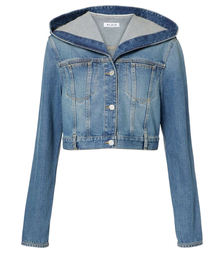 Photo: Alaïa Cropped hooded denim jacket
