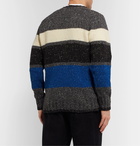 Howlin' - Praise Yah Striped Donegal Wool Sweater - Gray