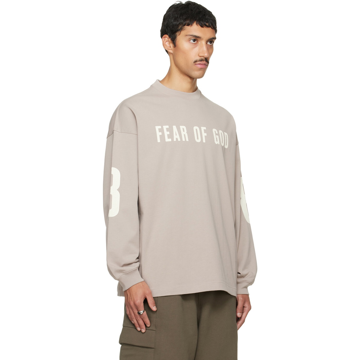 Fear of God ESSENTIALS Gray Merch Long Sleeve T-shirt