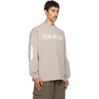 Fear of God ESSENTIALS Gray Merch Long Sleeve T-shirt