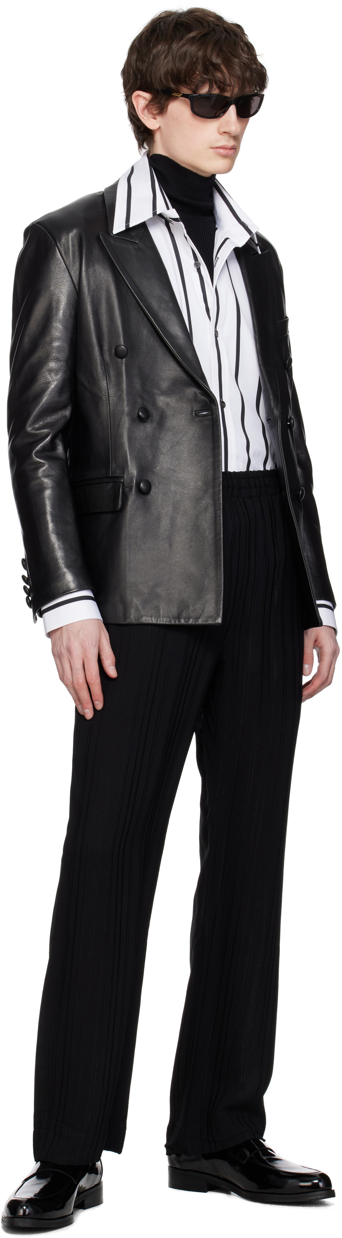 Ernest W. Baker Black Leather Loafers