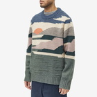 NN07 Men's Jason Intarsia Landscape Crew Knit in Multi