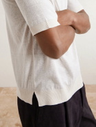PIACENZA 1733 - Silk and Linen-Blend T-Shirt - Neutrals