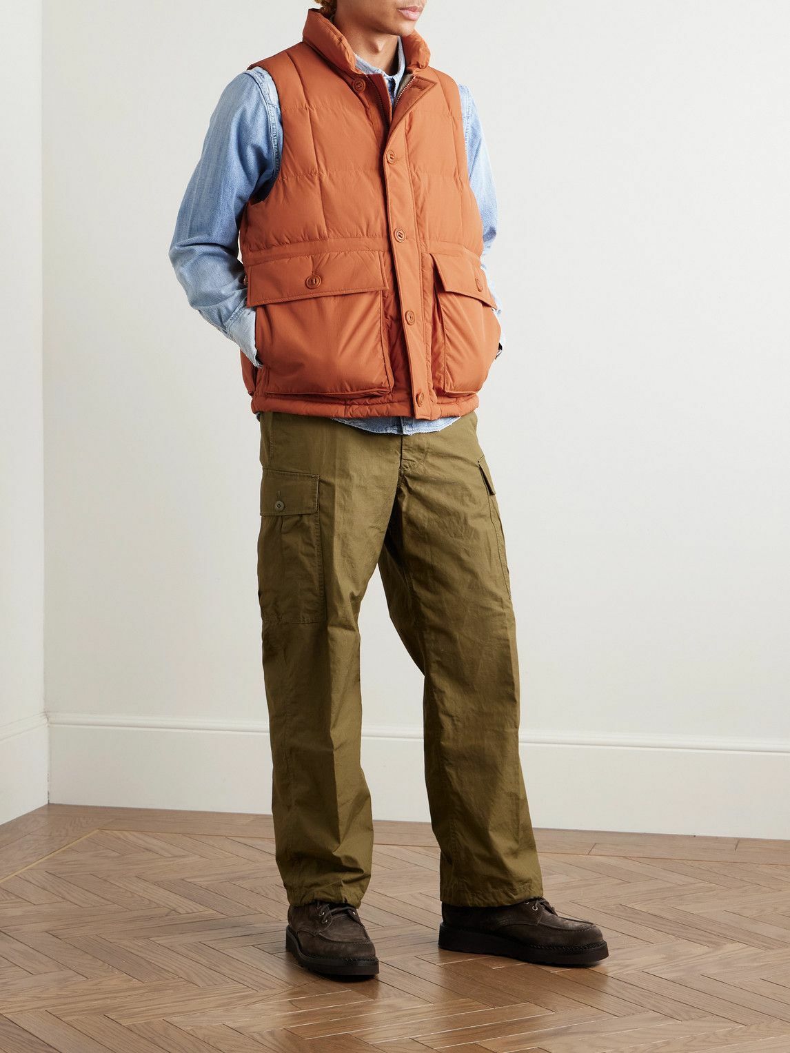 FrizmWORKS - Karakoram Quilted Nylon Down Gilet - Orange