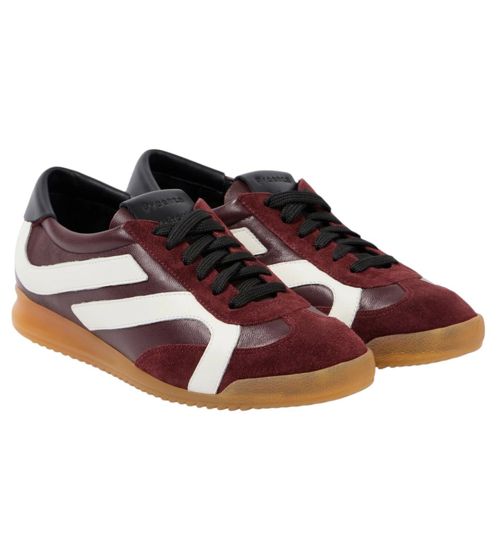 Photo: Proenza Schouler Track suede-trimmed leather sneakers