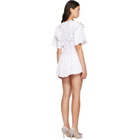 Sandy Liang White & Pink Filo Minidress
