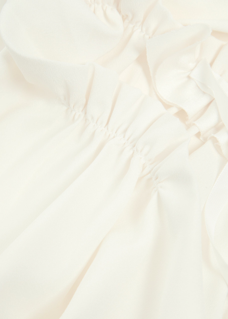 High Mentor Ruffled Jersey T-shirt Cream