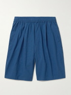 Folk - Assembly Wide-Leg Cotton-Blend Shorts - Blue