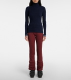Goldbergh Mira ribbed-knit turtleneck ski top