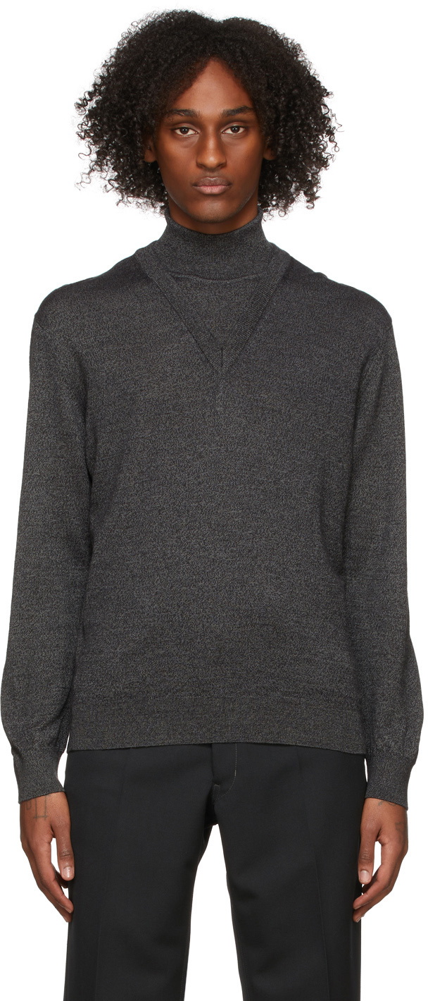 Lemaire Grey Double Layer Turtleneck Lemaire