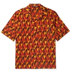 Palm Angels - Camp-Collar Printed Cotton Shirt - Red