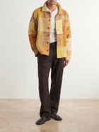Kartik Research - Vintage Kantha Patchwork Quilted Cotton-Voile Jacket - Yellow