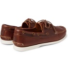 Quoddy - Downeast Pebble-Grain Leather Boat Shoes - Brown
