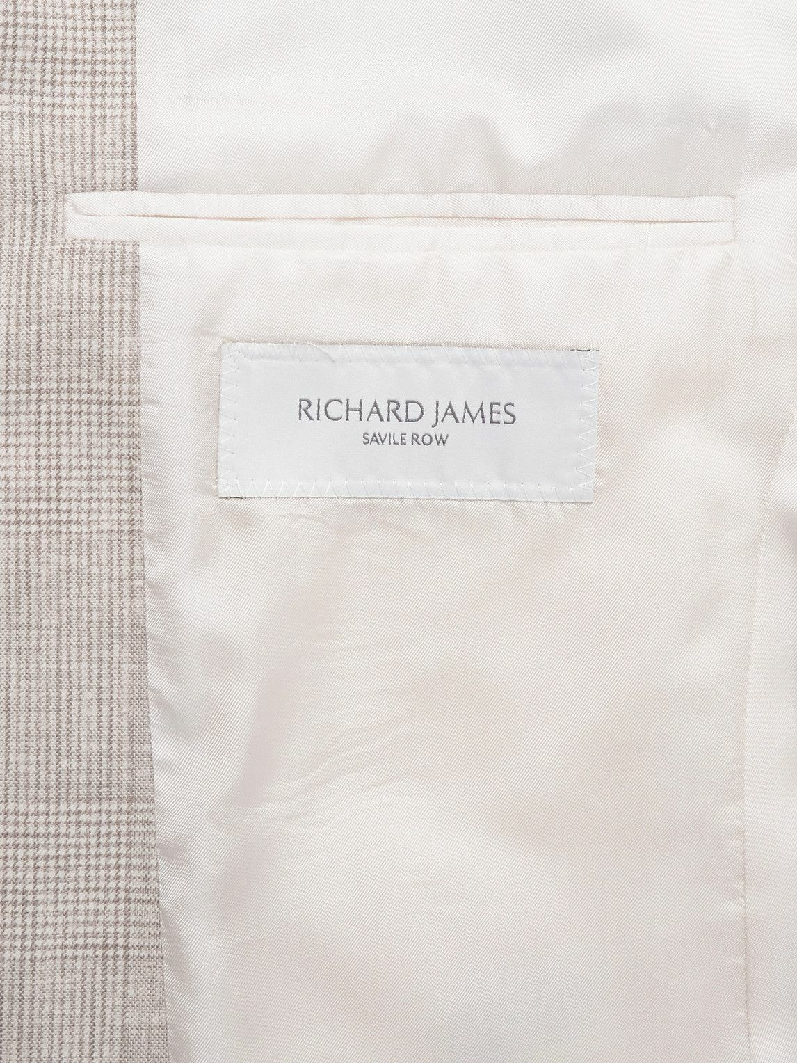 Richard James - Chapman Checked Virgin Wool Suit Jacket - Neutrals
