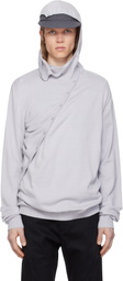 POST ARCHIVE FACTION (PAF) Gray 8.0 Knit Center Hoodie