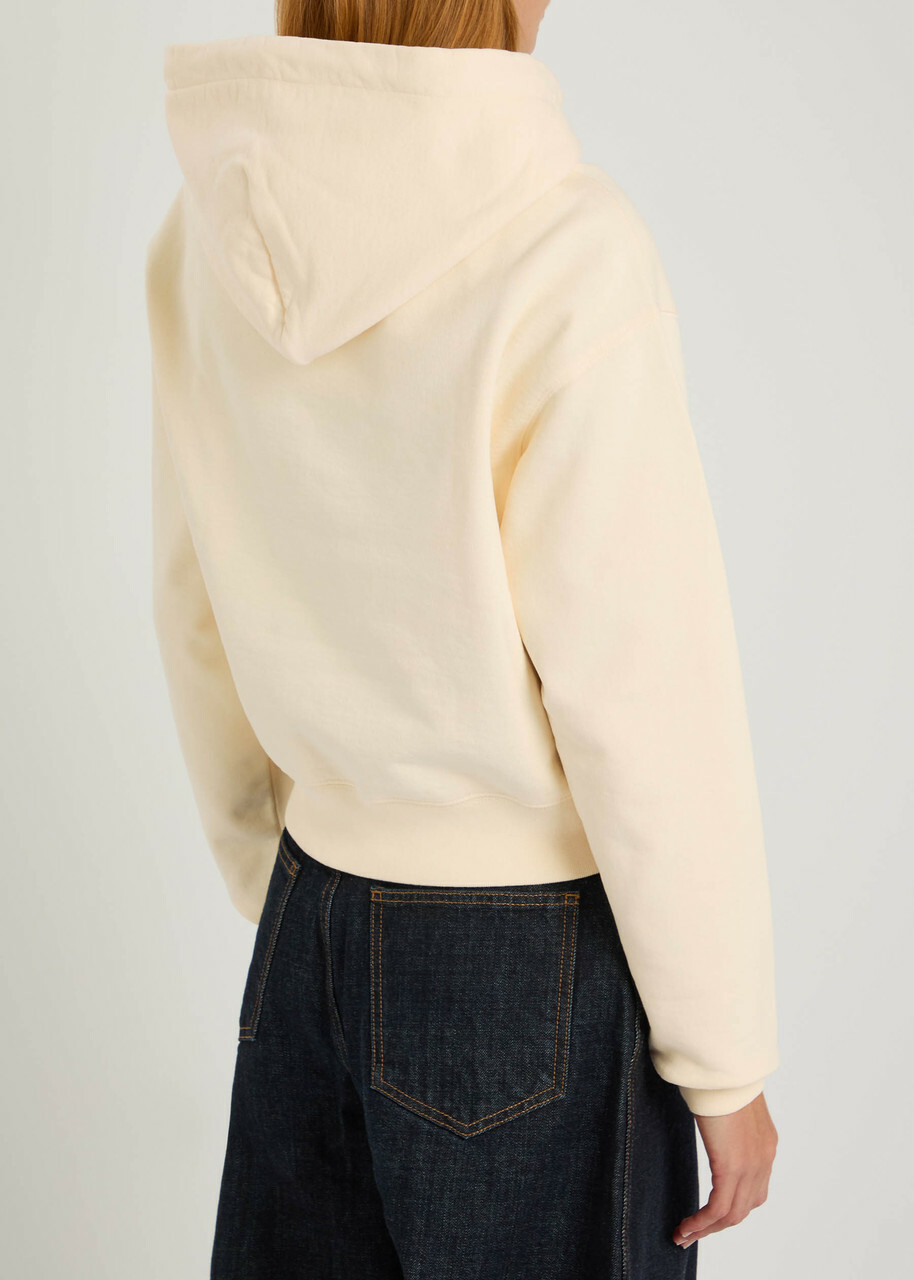 Jacquemus Le Hoodie Gros Grain Hooded Cotton Sweatshirt Beige