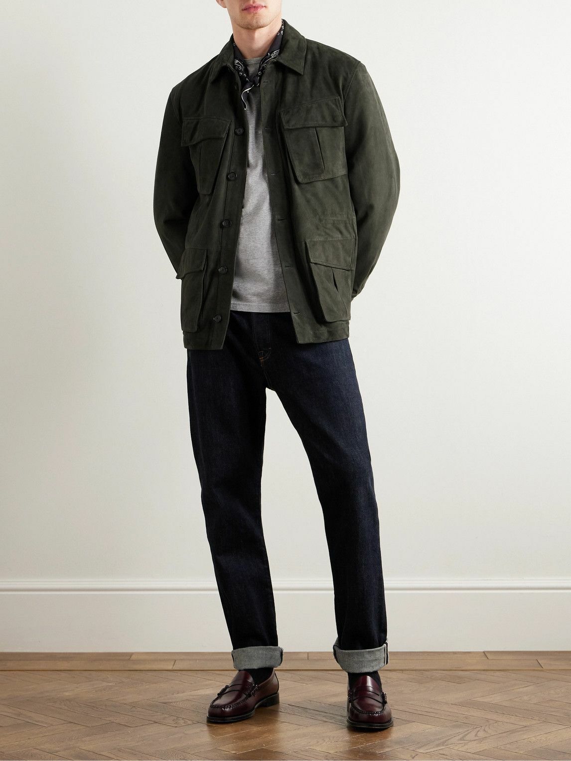 Baracuta - Jungle Suede Jacket - Green Baracuta