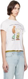 Re/Done White Classic 'Peanuts Crush' T-shirt