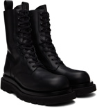 Bottega Veneta Black Lug Lace-Up Boots
