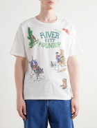 BODE - River City Printed Cotton-Jersey T-Shirt - Neutrals