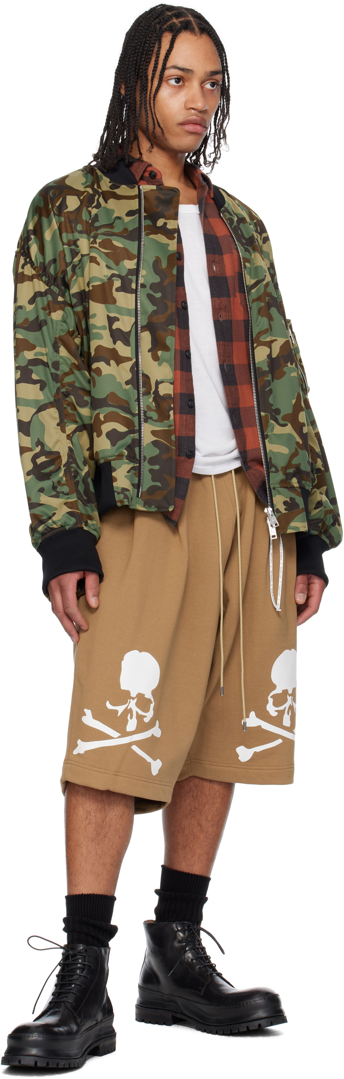 MASTERMIND WORLD Beige OG Sweat Shorts