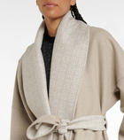 Loewe - Anagram jacquard wool coat