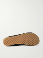 Bottega Veneta - Orbit Leather and Suede-Trimmed Shell Sneakers - Black