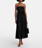 Poupette St Barth Thelma strapless cotton maxi dress