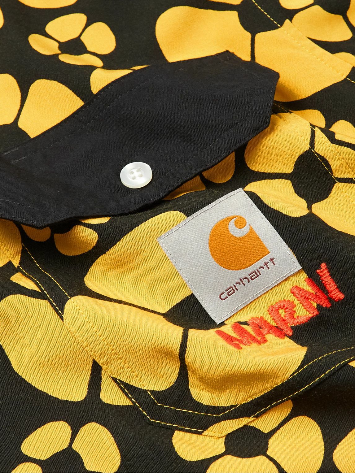 Marni - Carhartt WIP Logo-Detailed Flower-Print Voile Shirt