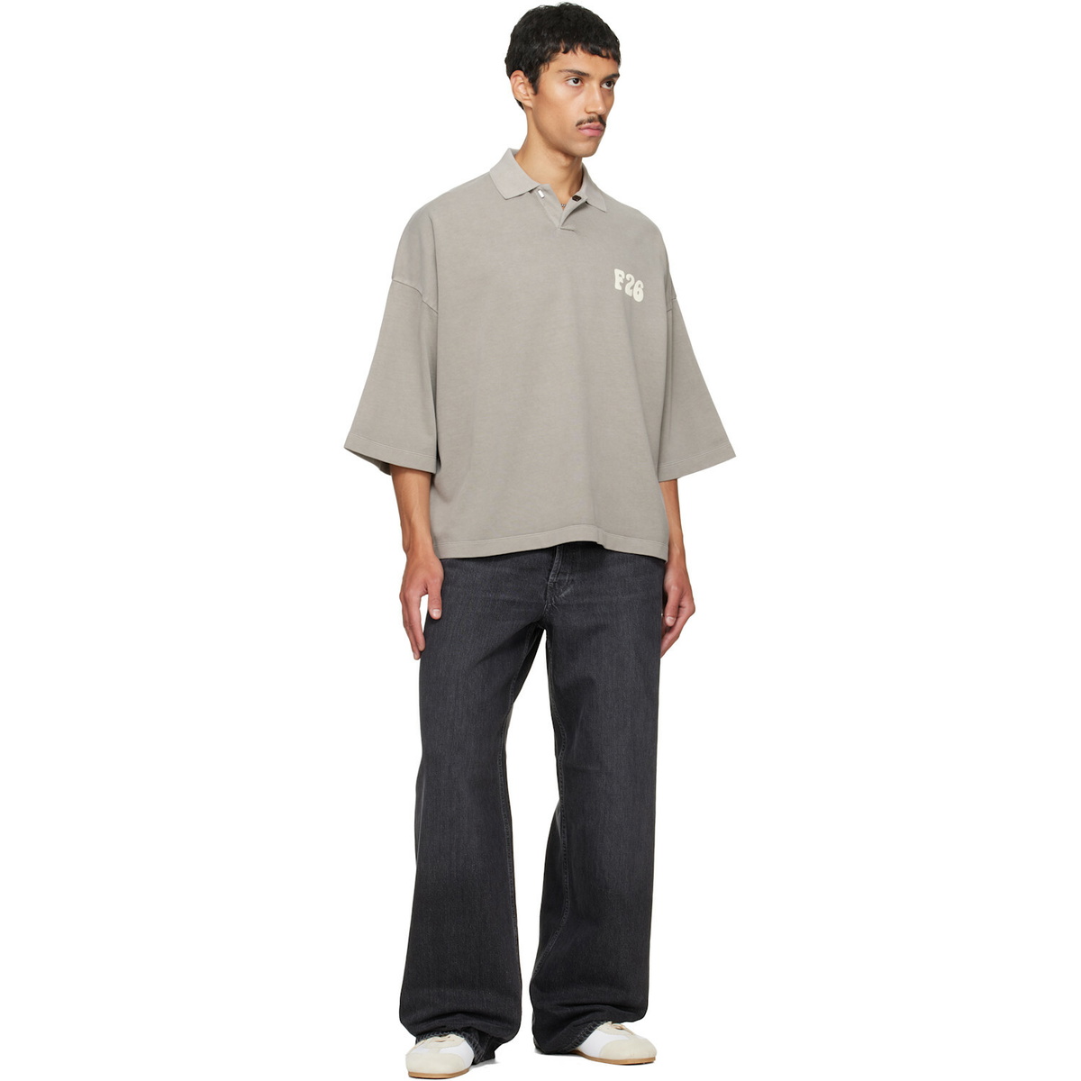 Fear of God ESSENTIALS Gray Cropped Polo