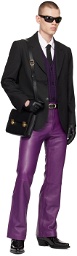 Ernest W. Baker Purple Sleeveless Cardigan