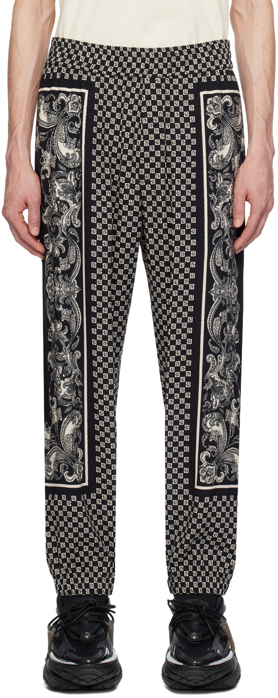 Embroidered wool Tuxedo trousers black - Women | BALMAIN