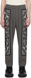 Balmain Black Mini Monogram Trousers