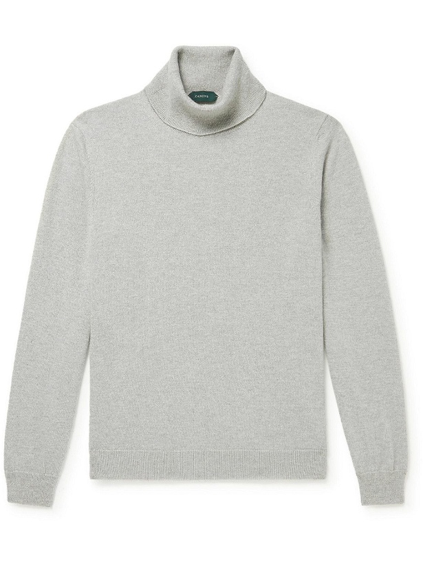 Photo: Incotex - Slim-Fit Virgin Wool and Cashmere-Blend Rollneck Sweater - Unknown