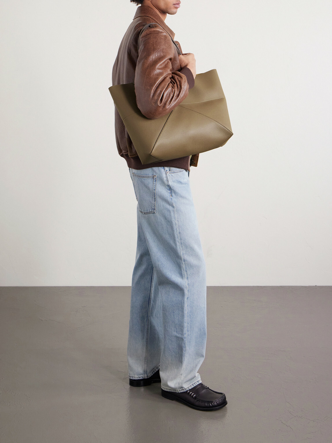 LOEWE - Puzzle Fold Textured-Leather Tote