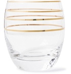 The Wolseley Collection - Set of Six Gold-Detailed Crystal Tumbler Glasses - Neutrals