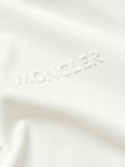 Moncler - Logo-Embossed Contrast-Tipped Cotton-Piqué Polo Shirt - White