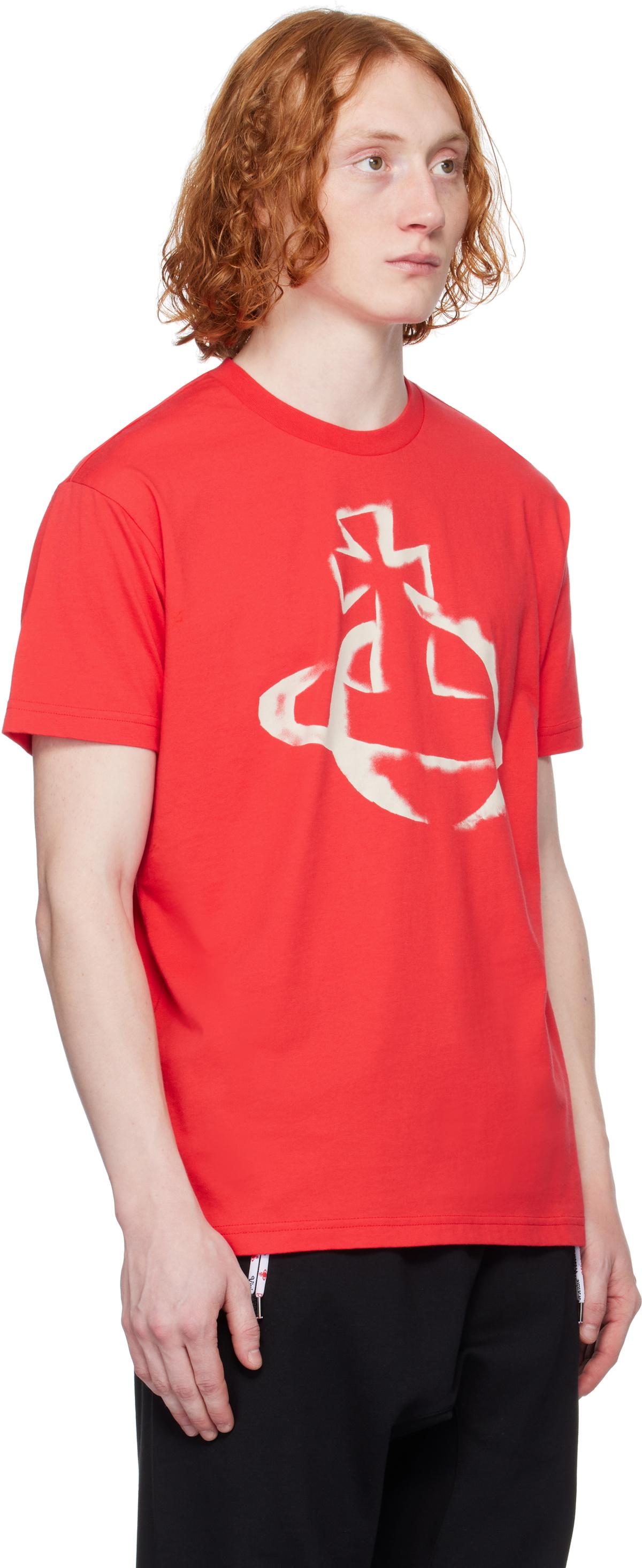 ■Vivienne Westwood■ Stencil ORB Classic Short Sleeve T-Shi White Stencil Orb Classic T-shirt by Vivienne Westwood on Sale