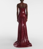 Alex Perry Sequined corset gown
