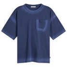 YMC Men's Spray Triple Pocket T Shirt in Blue