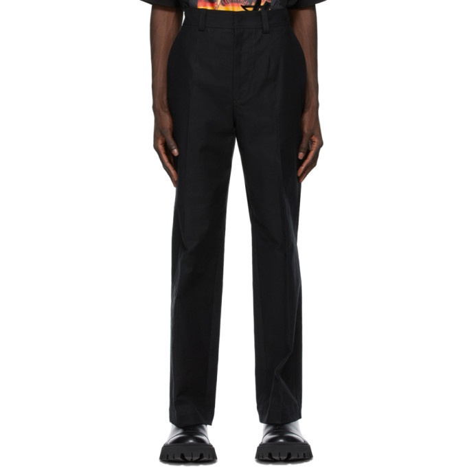 Photo: We11done Black Twill Embroidered Trousers