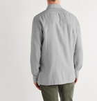 Kiton - Slim-Fit Cotton and Cashmere-Blend Shirt - Gray