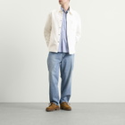 AMI Paris Men's Ami De Coeur Light Denim Overshirt in Blanc Creme