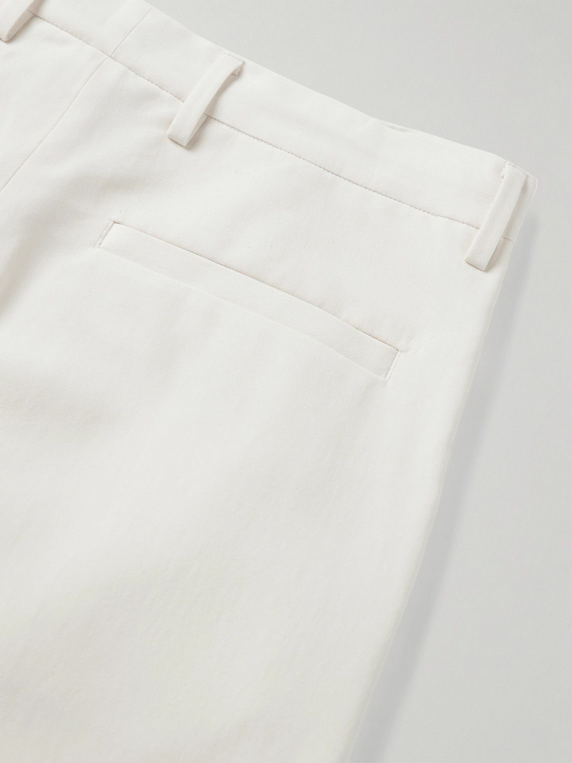 Auralee - Straight-Leg Pleated Cotton and Wool-Blend Gabardine