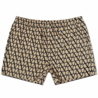 Valentino Men's Monogram Shorts in Beige/Black