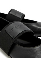 Givenchy Logo-appliquéd Leather Ballet Flats Black
