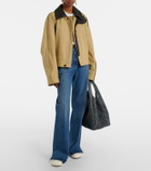 Bottega Veneta Campana Intrecciato Large suede tote bag