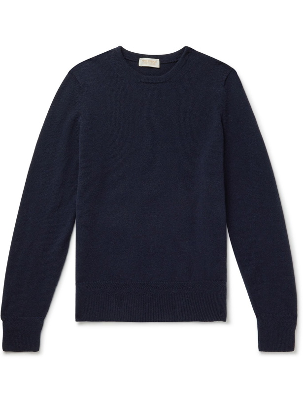 Photo: JOHN SMEDLEY - Niko Recycled Cashmere and Merino Wool-Blend Sweater - Blue