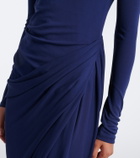 Erdem Draped jersey midi dress