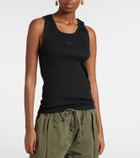 Dolce&Gabbana DG embellished ribbed-knit cotton tank top